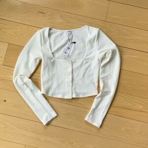 Garage Cloud 9 ribbed lounge button up sleep top